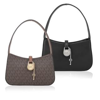 【Michael Kors】LYRA PVC 滿版鎖頭手提肩揹包(多色選)
