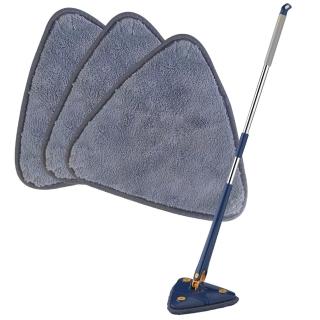 【樂適多】免手洗三角拖把組 1拖3布 MO7070(拖把 打掃工具 地板清潔 玻璃清潔)