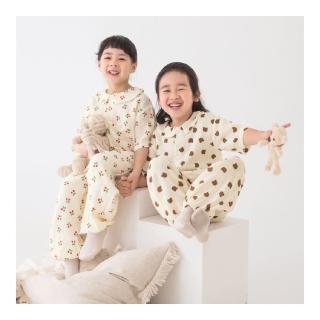 【OB 嚴選】韓系翻領可愛印花純棉居家睡衣套裝 《QA1522》