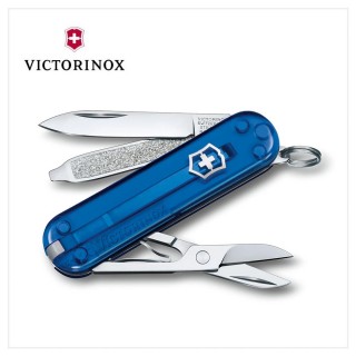 【VICTORINOX 瑞士維氏】Deep Ocean 經典7用瑞士刀款 58mm/ 透藍色(0.6223.T2G)