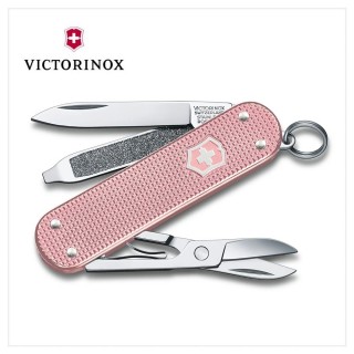 【VICTORINOX 瑞士維氏】Cotton Candy經典鋁合金乾燥粉 5用瑞士刀款 58mm(0.6221.252G)