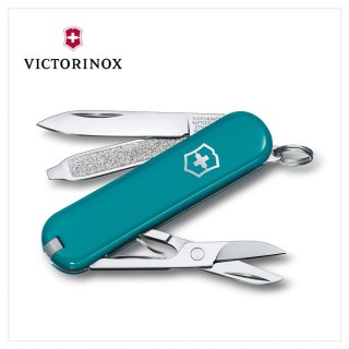 【VICTORINOX 瑞士維氏】Mountain Lake 經典7用瑞士刀款 58mm/ 湖水綠(0.6223.23G)