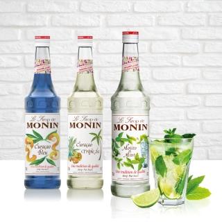 【MONIN】系列風味糖漿700ml(藍柑風味/莫西多風味/橘皮風味)