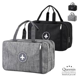 【DF Queenin】大容量乾濕分離防水收納袋運動包手提包-共2色