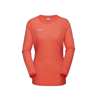 【Mammut 長毛象官方直營】Tree Wool FL Longsleeve AF 羊毛混紡快乾抗臭長袖T恤 蜜桃粉 女款 #1016-01710