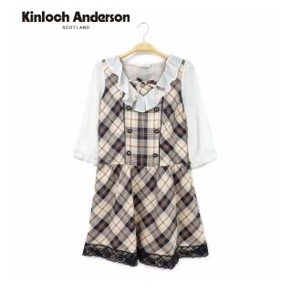 【Kinloch Anderson】荷葉雪紡長袖洋裝 金安德森女裝(KA0575706)
