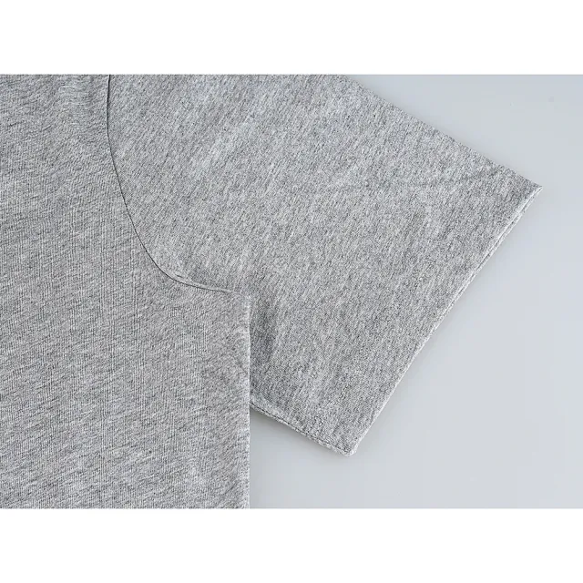 【Paul Smith】PAUL SMITH簡約草寫層次LOGO刺繡設計有機棉圓領短袖T恤(男款/灰)