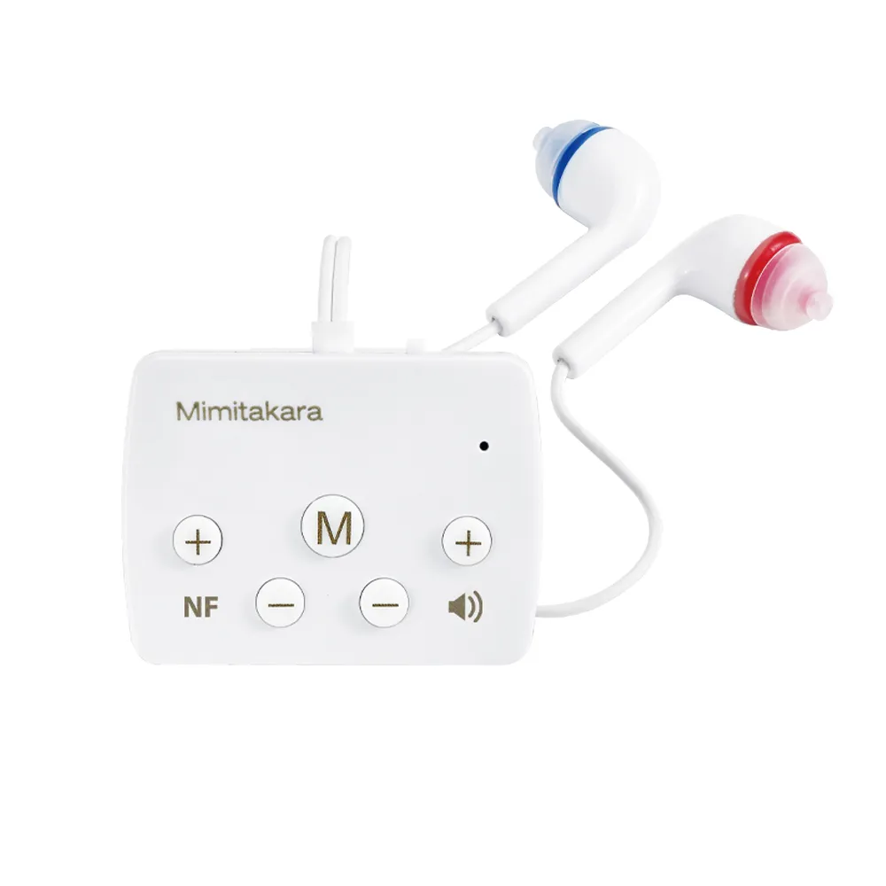 【Mimitakara 耳寶助聽器】藍牙充電口袋型助聽器 6KAA 白 五鍵版