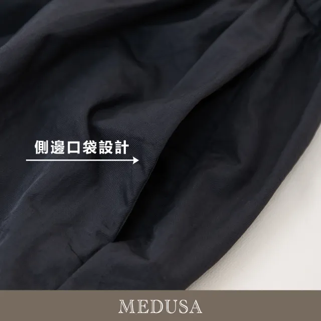 【MEDUSA 曼度莎】現貨-ICare 立領無袖風衣布感洋裝（F）｜全長洋裝 休閒洋裝 無袖洋裝(306-63306)