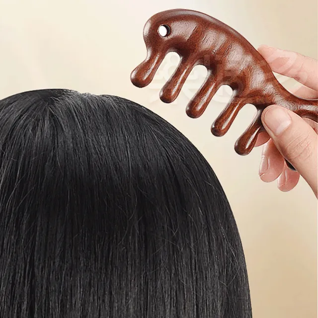 鯨魚檀木按摩梳 MO8627(按摩梳 按摩 放鬆 刮痧板)