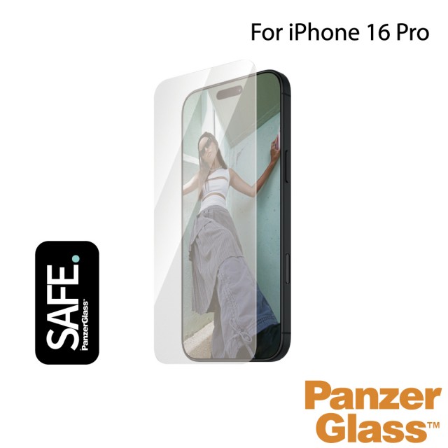 【PanzerGlass】iPhone 16 Pro 6.3吋 SAFE 2.5D 耐衝擊高透強化玻璃保護貼(透光性佳)