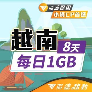 【飛速移動】越南8天｜每日1GB 高速流量吃到飽(越南網絡卡 越南網路 越南 網絡卡 網路 上網 sim卡)