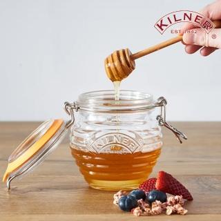 【KILNER】英國品牌蜂蜜玻璃密封罐附蜂蜜勺-400ml(保鮮罐/玻璃罐)