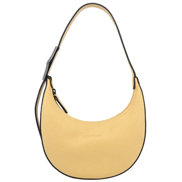 【LONGCHAMP】ROSEAU ESSENTIAL系列牛皮半月形單肩包(小/小麥黃/展示品)