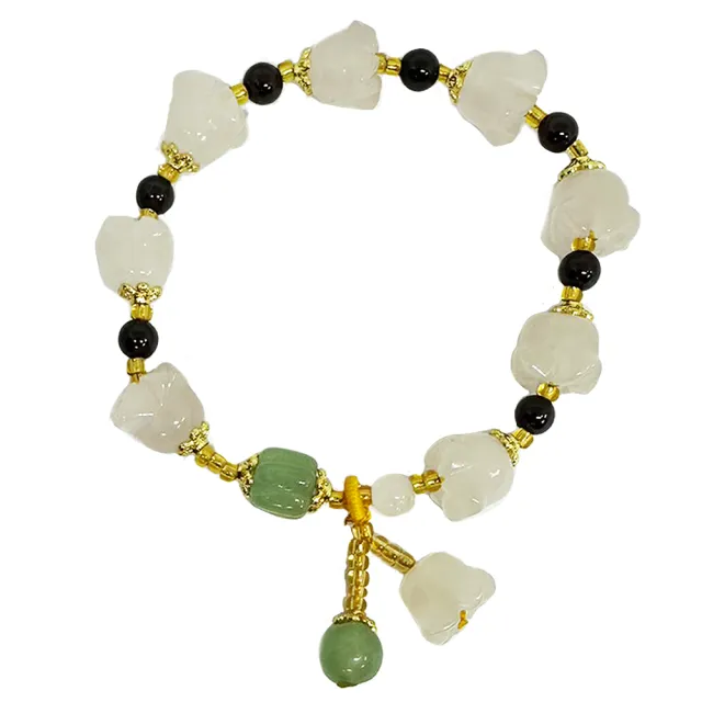 【林海陽】花開富貴白玉紅石榴手鍊