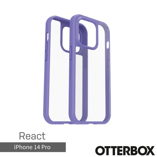 【OtterBox】iPhone 14 Pro 6.1吋 React 輕透防摔殼(透紫)