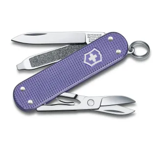 【VICTORINOX 瑞士維氏】Electric Lavender經典鋁合金薰衣草紫 5用瑞士刀款 58mm(0.6221.223G)