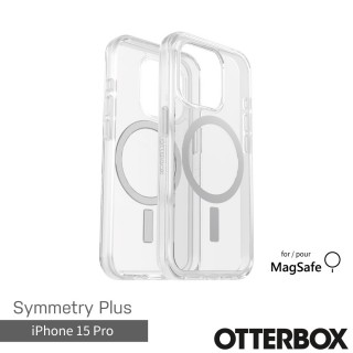 【OtterBox】iPhone 15 Pro 6.1吋 Symmetry Plus 炫彩幾何保護殼-透明(支援MagSafe)