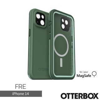 【OtterBox】iPhone 14 6.1吋 FRE 全方位防水/雪/震/泥保護殼-綠(支援MagSafe)