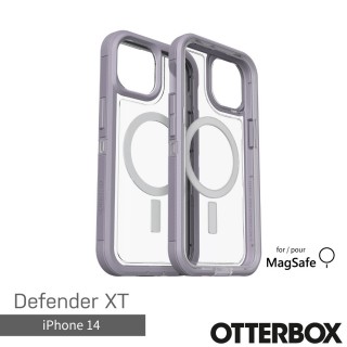 【OtterBox】iPhone 14 6.1吋 Defender XT 防禦者系列保護殼-紫/透(支援MagSafe)