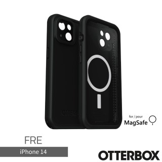 【OtterBox】iPhone 14 6.1吋 FRE 全方位防水/雪/震/泥 保護殼-黑(支援MagSafe)
