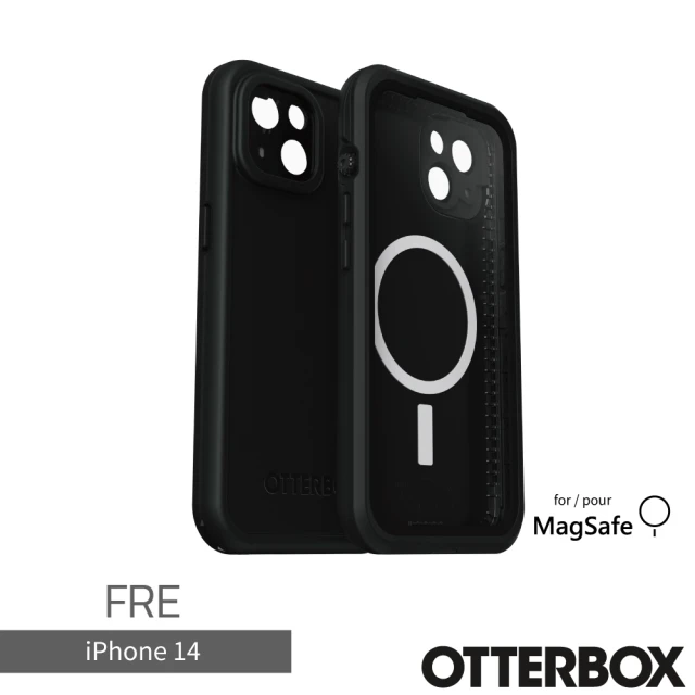 OtterBox iPhone 14 6.1吋 FRE 全方位防水/雪/震/泥 保護殼-黑(支援MagSafe)