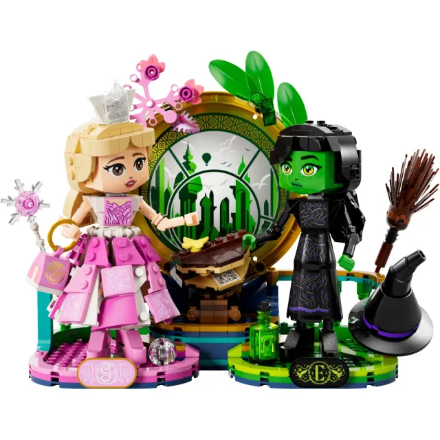【LEGO 樂高】魔法壞女巫系列 75682 艾爾法巴和葛琳達玩偶(魔法壞女巫 模型 萬聖節 DIY送禮 居家擺設)