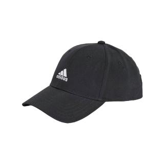 【adidas 愛迪達】棒球帽 Logo Baseball Cap 黑白 可調帽圍 刺繡 老帽 帽子 愛迪達(IY8785)