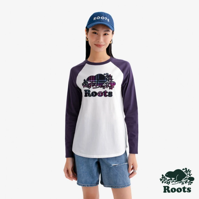 Roots Roots女裝- COOPER PLAID 長袖上衣(紫色)