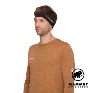 【Mammut 長毛象官方直營】Tree Wool Headband 羊毛混紡快乾抗臭頭帶 黑色 #1191-01930