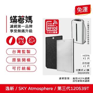 【著媽】濾網 獨家開發紙框版 含晶片(適用 安麗 逸新 SKY Atmosphere 第三代 120539T 空氣清淨機)