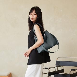 【Darker Than Black】Valley Hobo Bag 軟包/霧灰藍(真皮包包 側背包/單肩包/真皮包)