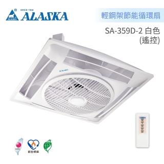【ALASKA 阿拉斯加】輕鋼架節能循環扇 遙控 BLDC變頻馬達(SA-359D-2 白色)