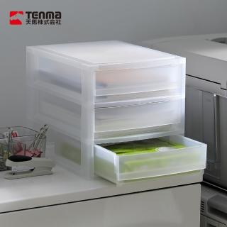 【TENMA 天馬】A5桌上型抽屜收納盒-3低抽(收納櫃/抽屜櫃/置物櫃)