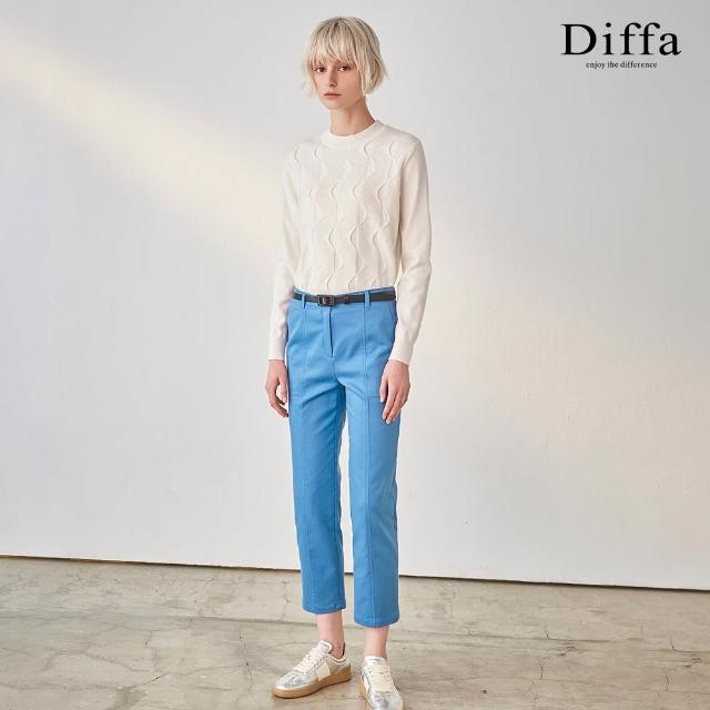 【Diffa】美型剪裁貼袋設計長褲-女