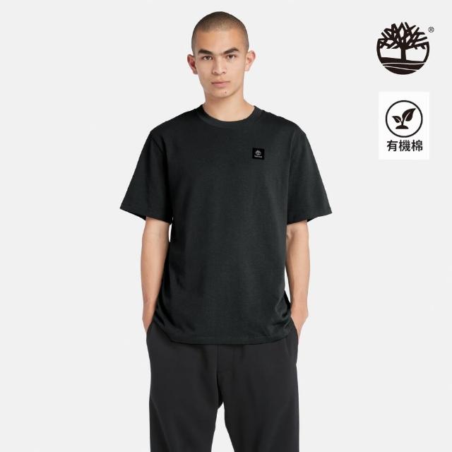 【Timberland】男款黑色休閒短袖T恤(A42P5001)