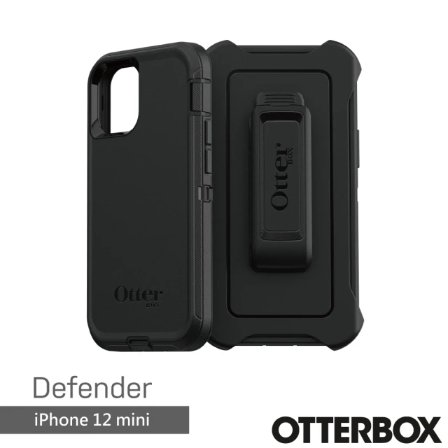 OtterBox iPhone 12 mini 5.4吋 Defender 防禦者系列保護殼(黑)