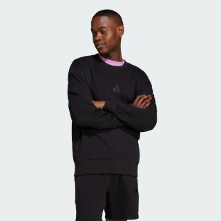 【adidas 愛迪達】運動服 長袖上衣 大學T 衛衣 男上衣 M A SZN FT CRW(IX1261)