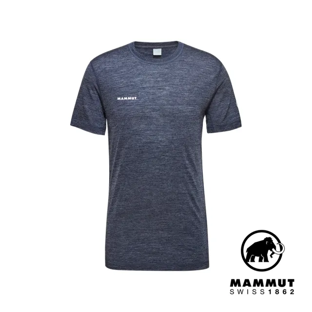 【Mammut 長毛象官方直營】Tree Wool FL T-Shirt Men 羊毛混紡快乾抗臭短袖T恤 海洋藍 男款 #1017-06660