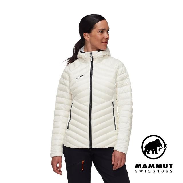 【Mammut 長毛象官方直營】Broad Peak IN Hooded Jacket W 防潑水羽絨連帽外套 女款 白色 #1013-02971