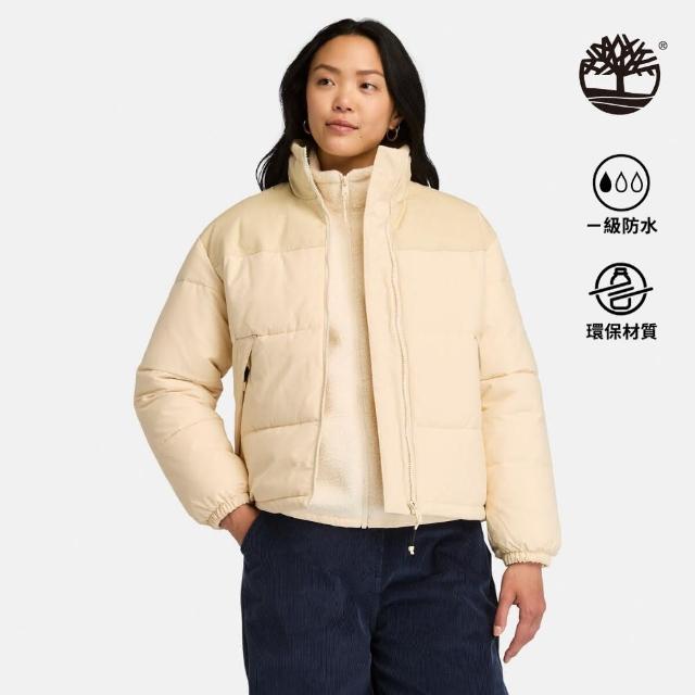 【Timberland】女款奶油白再生羽絨保暖外套(A6HBWEGI)