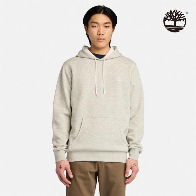 【Timberland】男款灰色LOGO刷毛連帽上衣(A5XV9V91)