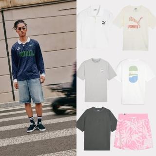【PUMA】短袖 上衣 短T 男 女 運動 插畫 LOGO 休閒 明星同款 多色(62427280&68300930)