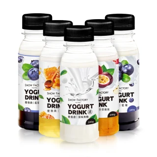 【SNOW FACTORY 雪坊優格】瓶裝優格飲240g*14瓶(手工果醬搭配100%鮮奶優格/一搖即飲)