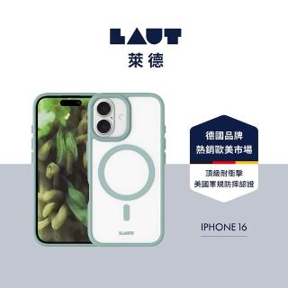 【LAUT 萊德】iPhone 16 磁吸簡約耐衝擊保護殼-霧綠(支援MagSafe功能)
