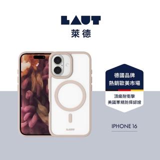 【LAUT 萊德】iPhone 16 磁吸簡約耐衝擊保護殼-霧奶茶(支援MagSafe功能)