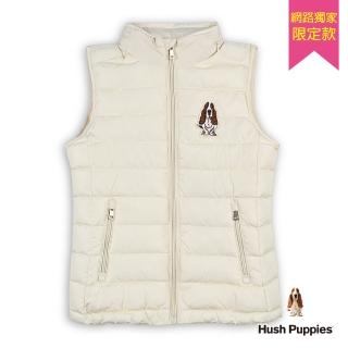 【Hush Puppies】女裝 背心 經典品牌刺繡狗背心(淺卡其 / 44217901)