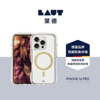 【LAUT 萊德】iPhone 16 Pro 磁吸360氣墊軍規耐衝擊保護殼-璀璨金(支援MagSafe功能)