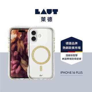 【LAUT 萊德】iPhone 16 Plus 磁吸360氣墊軍規耐衝擊保護殼-璀璨金(支援MagSafe功能)