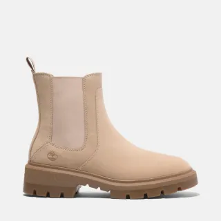 【Timberland 官方旗艦】女款淺米色Cortina Valley中筒切爾西靴(A2DEEEN7)